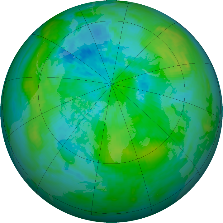 Arctic ozone map for 05 September 1983